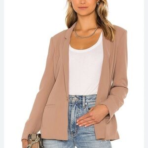 LBLC the Label Tan Blazer Professional Tailored Suit Jacket